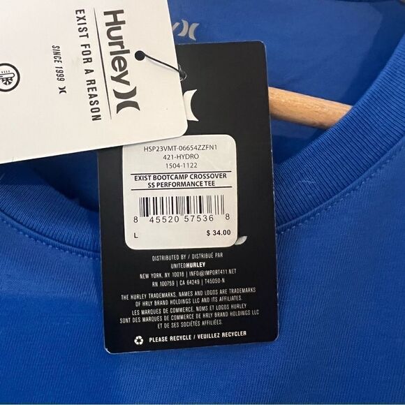 Hurley Mens Exist Bootcamp Crossover SS Performance Tee - Picture 4 of 5